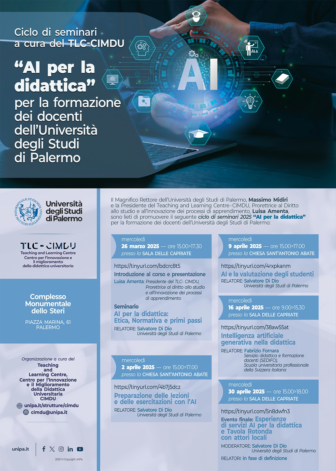 Locandina dell'evento AI per la didattica